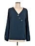 Blind Date Teal Long Sleeve Blouse Size M - photo 1