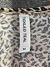 Tickled Teal Animal Print Brown Casual Dress Size M - photo 7