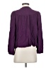 A New Day 100% Rayon Purple Long Sleeve Blouse Size S - photo 2
