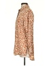 Nine West 100% Polyester Animal Print Orange Long Sleeve Blouse Size S - photo 5