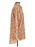Nine West 100% Polyester Animal Print Orange Long Sleeve Blouse Size S - photo 4