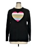 What's Next? 100% Acrylic Hearts Black Pullover Sweater Size 1X - photo 1