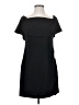 Charles Henry Solid Black Casual Dress Size XS - photo 1