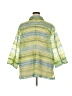Choices Color Block Green 3/4 Sleeve Blouse Size 2X - photo 2