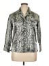 Kathryn Animal Print Silver 3/4 Sleeve Blouse Size XL (estimated) - photo 1