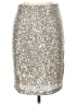 Cable & Gauge Metallic Silver Formal Skirt Size 30 waist (estimated) - photo 1