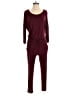 Express Solid Burgundy Jumpsuit Size S - photo 1