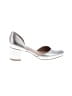 Saks Fifth Avenue Metallic Silver Heels Size 6 1/2 - photo 1