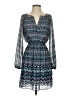 Max Studio 100% Polyester Chevron-herringbone Blue Casual Dress Size XS - photo 1