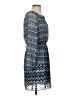 Max Studio 100% Polyester Chevron-herringbone Blue Casual Dress Size XS - photo 4