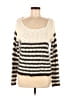 Dina Be Stripes Ivory Pullover Sweater Size S - photo 1