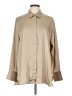 Old Navy 100% Polyester Solid Tan Long Sleeve Blouse Size L - photo 1