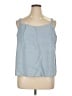 Torrid Blue Sleeveless Blouse Size 1X Plus (1) - photo 1