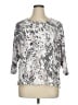 Alfred Dunner Animal Print Silver 3/4 Sleeve Top Size XL - photo 1
