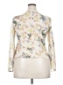 Zara 100% Polyester Floral Ivory Long Sleeve Blouse Size XXL - photo 2