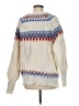 Aqua Chevron-herringbone Ivory Pullover Sweater Size M - photo 2
