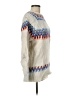 Aqua Chevron-herringbone Ivory Pullover Sweater Size M - photo 4