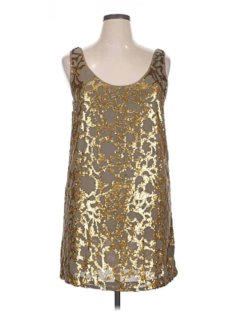 Pre-owned Hoss Intropia Cocktail Dress In Gold