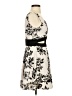 Crystal Doll Graphic Ivory Black Cocktail Dress Size 5 - photo 4