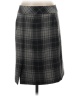 Eddie Bauer Plaid Gray Wool Skirt Size 2 - photo 1