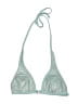 W Swim Metallic Teal Blue Swimsuit Top Size S - photo 1