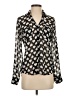 Express 100% Polyester Polka Dots Black Long Sleeve Blouse Size XS - photo 1