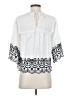 Zara Basic 100% Polyester White 3/4 Sleeve Blouse Size XS - photo 2
