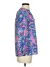 Lilly Pulitzer 100% Silk Paisley Blue 3/4 Sleeve Silk Top Size XXS - photo 4