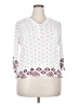 Fun2Fun 100% Rayon White 3/4 Sleeve Blouse Size 2X - photo 1