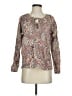 IZOD 100% Cotton Paisley Gray Long Sleeve Blouse Size S - photo 1