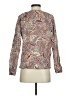 IZOD 100% Cotton Paisley Gray Long Sleeve Blouse Size S - photo 2