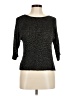 Jennifer Lopez Metallic Black Pullover Sweater Size M - photo 1