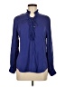 Chico's 100% Modacrylic Blue Long Sleeve Blouse Size Med (1) - photo 1