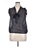 Eyeshadow 100% Polyester Polka Dots Blue Sleeveless Blouse Size XL - photo 1