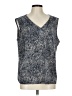 Unbranded Graphic Gray Blue Sleeveless Blouse Size L (estimated) - photo 1