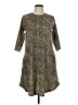 Tickled Teal Animal Print Brown Casual Dress Size M - photo 1
