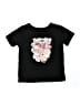 Unbranded 100% Polyester Hearts Black Short Sleeve T-Shirt Size 5 - 6 - photo 2