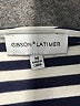 Gibson Latimer Stripes Black 3/4 Sleeve Top Size M - photo 7