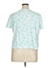 Basic Editions 100% Cotton Floral Blue Short Sleeve T-Shirt Size XL - photo 2