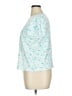 Basic Editions 100% Cotton Floral Blue Short Sleeve T-Shirt Size XL - photo 5