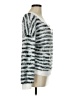 White Birch Stripes Silver White Pullover Sweater Size M - photo 4