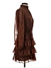 Express 100% Polyester Animal Print Brown Cocktail Dress Size S - photo 4