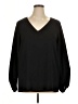QEARAL Black Long Sleeve Blouse Size XL - photo 1