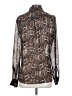 Single Los Angeles Animal Print Brown Long Sleeve Blouse Size XS - photo 2