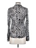Hale Bob Animal Print Silver Long Sleeve Blouse Size XS - photo 2