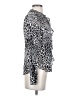 Hale Bob Animal Print Silver Long Sleeve Blouse Size XS - photo 4