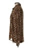 MIOU MUSE 100% Polyester Animal Print Brown Long Sleeve Blouse Size M - photo 5