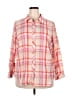 Talbots Plaid Pink 3/4 Sleeve Button-Down Shirt Size 2X - photo 1