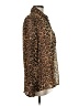 MIOU MUSE 100% Polyester Animal Print Brown Long Sleeve Blouse Size M - photo 4