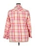 Talbots Plaid Pink 3/4 Sleeve Button-Down Shirt Size 2X - photo 2